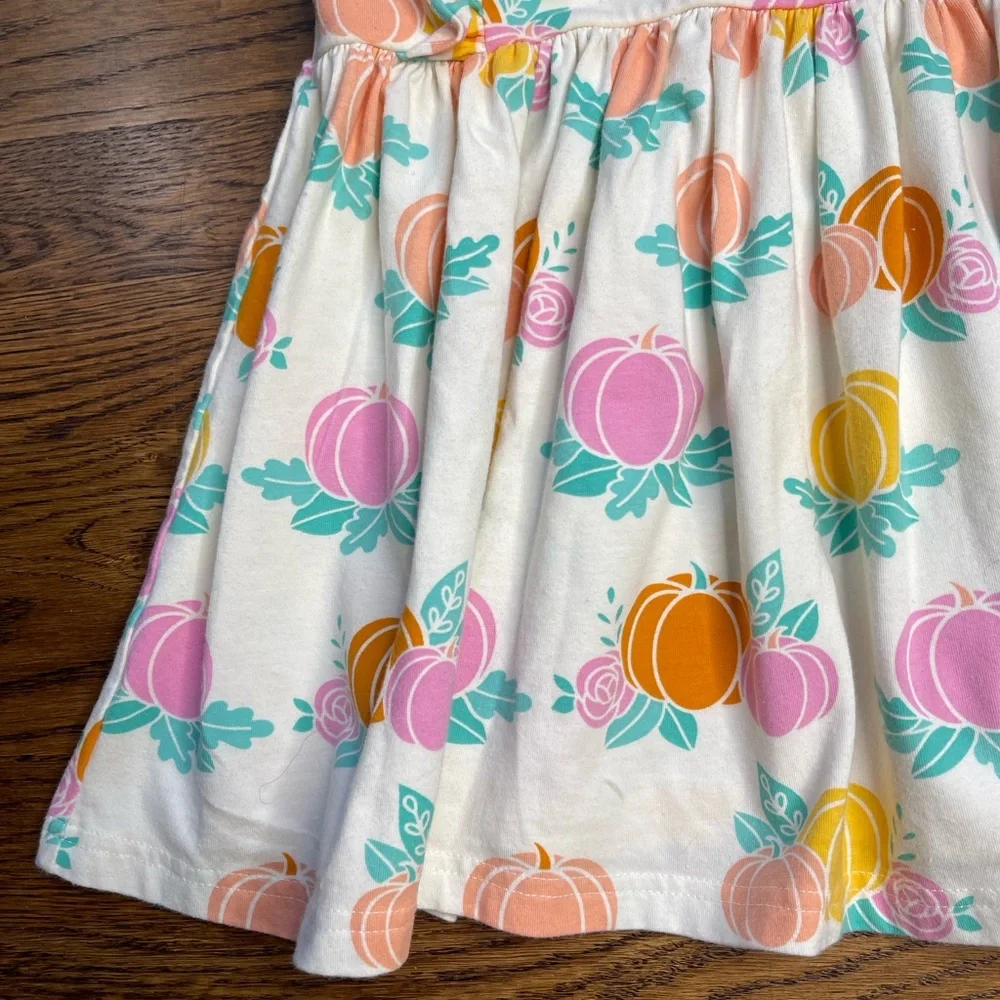 Eleanor Rose Girls Fall Rory Pumpkin Print Sleeveless Top w/ Ruffled Detail 7-8